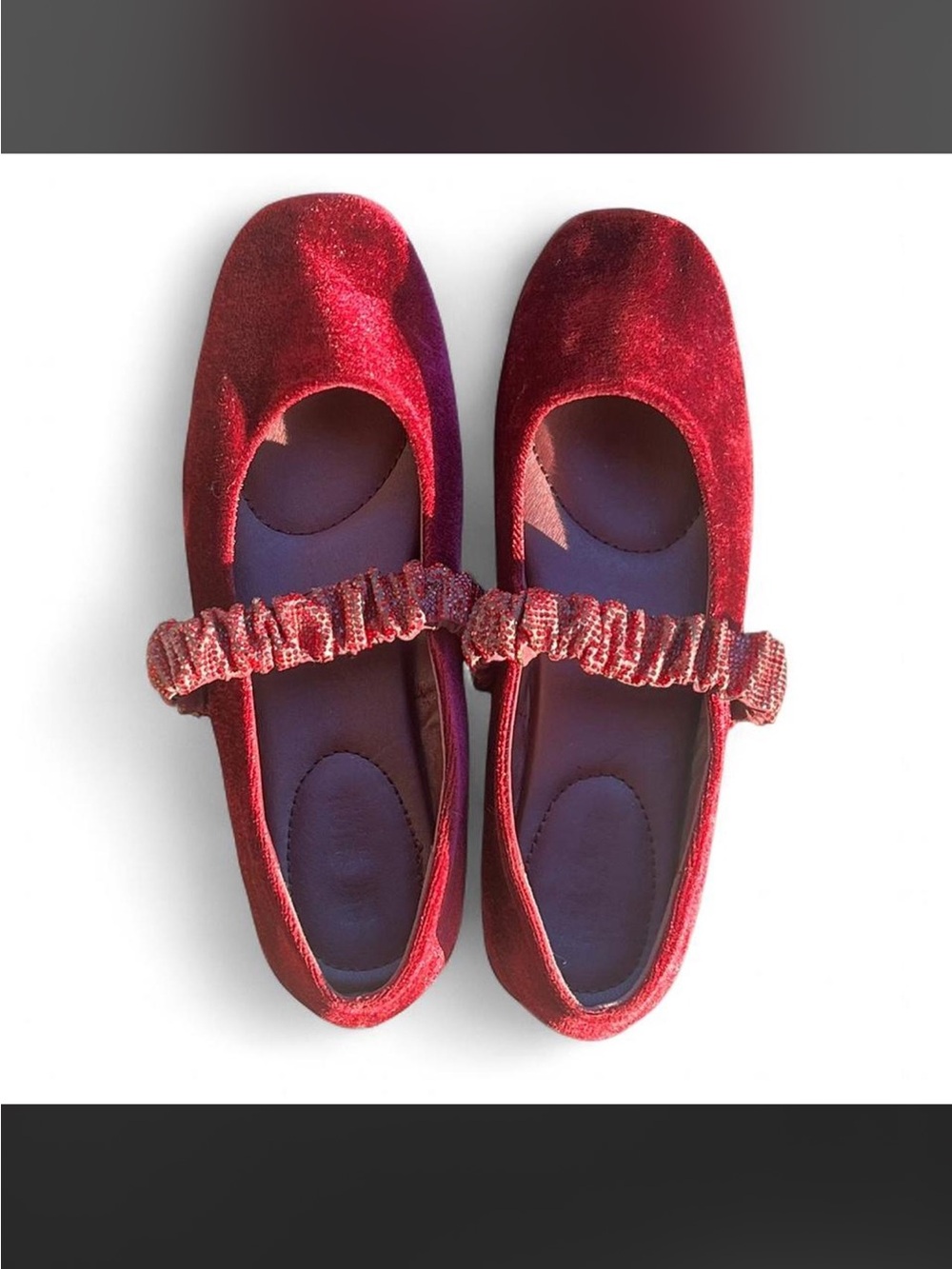 Kenneth Cole Reaction Burgundy Suede Mary Jane Ballet Flats